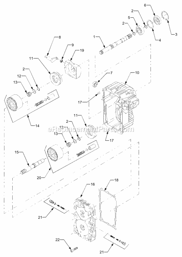 Hydrostatic Transmission 1b065g & Before Diagram and Parts List for 5234DL 54AL544-710, 54BL544-710 Cub Cadet Lawn Tractor